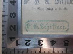 - (Schiffner, E. G.), Stempel: Name; 'E. G. Schiffner.'. 