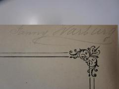 J / 1060 (Warburg, Fanny), Von Hand: Autogramm, Name; 'Fanny Warburg'. 