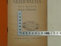 - (Daum, Carl), Stempel: Berufsangabe/Titel/Branche, Ortsangabe, Name, Annotation; 'Papier- & Schreibmat. Handlg.
Carl Daum
Frankfurt a. Main
Grosse Bockenheimerstr.'. 