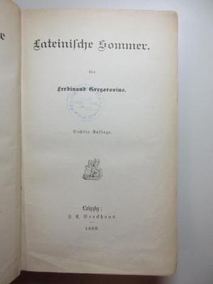 4 F 279&lt;6&gt;-2 : Wanderjahre in Italien (1889)