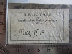 - (Israelitische Kultusgemeinde Wien), Von Hand: Signatur; 'Tikt VI 10'. 