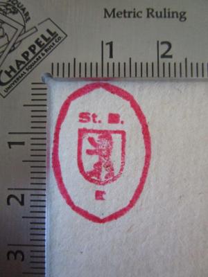 G46 / 714 (Berliner Stadtbibliothek), Stempel: Name, Wappen; 'St. B. B'.  (Prototyp); Bisher ungedruckte Beschreibung von Aegypten im Jahr 1664 (1794)