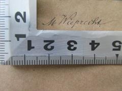 - (Wieprecht, M.), Von Hand: Autogramm; 'M. Wieprecht.'. 