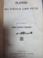4 X 3006 : Platonis rei publicae libri decem (1862)