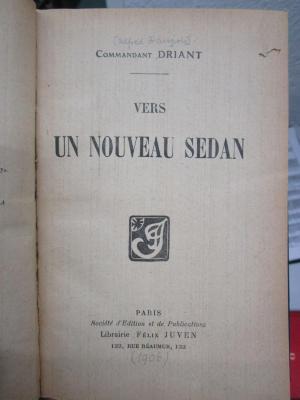 Aq 591: Vers un nouveau Sedan ([1906])
