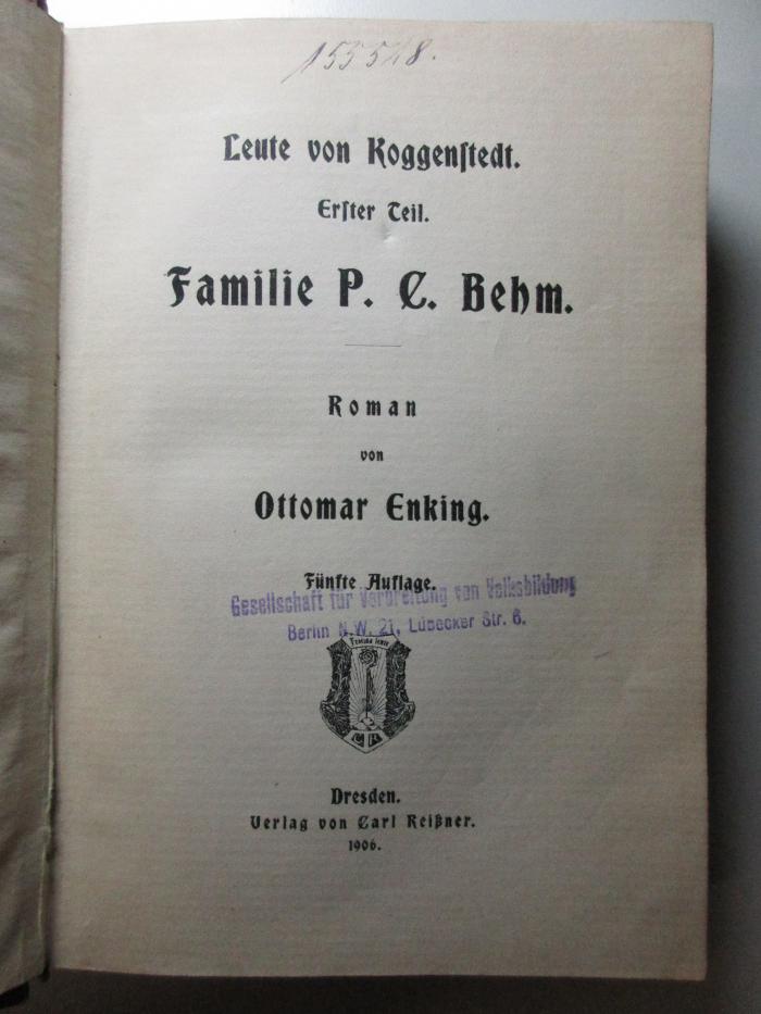 4 X 3771&lt;5&gt;-1 : Familie P. C. Behm (1906)