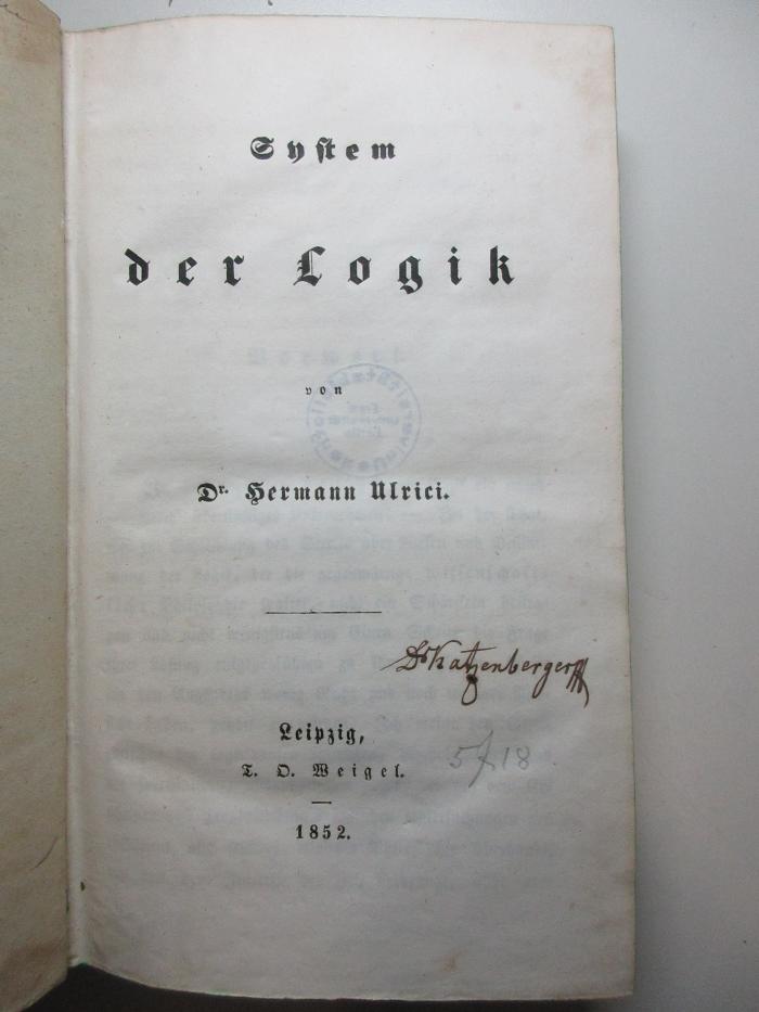 4 X 5140 : System der Logik (1852)