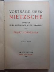 4 X 4790&lt;10&gt; : Vorträge über Nietzsche : Versuch einer Wiedergabe seiner Gedanken (1906)