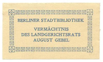 Exlibris-Nr. 497