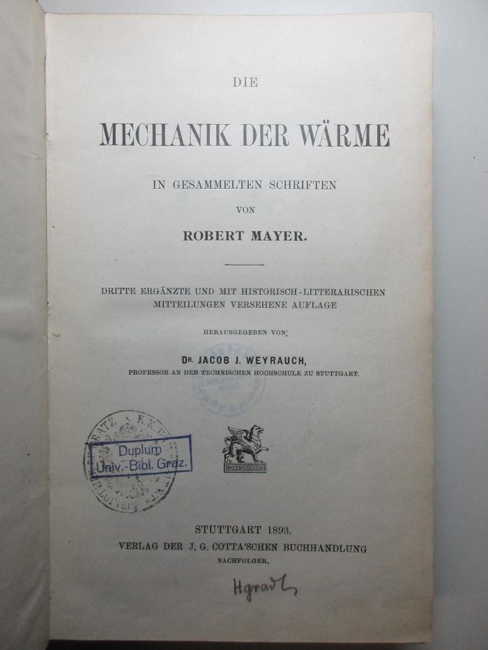 4 X 5376&lt;3&gt; : Die Mechanik der Wärme in gesammelten Schriften (1893)