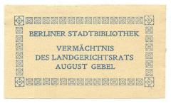 Exlibris-Nr. 497