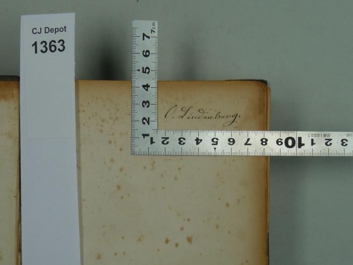 - (Lindenberg, O.), Von Hand: Name, Autogramm; 'O. Lindenberg.'. 