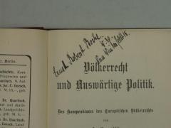 - (Boche, Ernst Robert), Von Hand: Name, Ortsangabe; 'Ernst Robert Boche
W.30. Neue Winterfeldt 15'. 