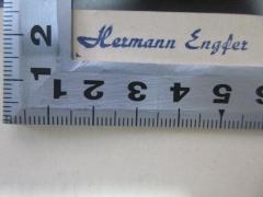 - (Engfer, Hermann), Stempel: Autogramm; 'Hermann Engfer'.  (Prototyp)
