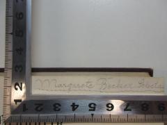 - (Becker, Margarete), Von Hand: Autogramm; 'Margarete Becker. Selecta[?].'. 