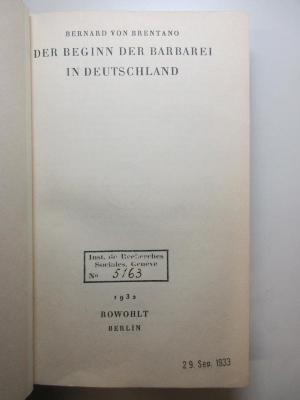 5 F 70 : Der Beginn der Barbarei in Deutschland (1932)