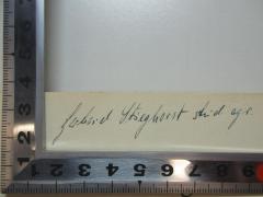 - (Stieghorst, Gerhard), Von Hand: Autogramm, Berufsangabe/Titel/Branche; 'Gerhard Stieghorst stud. agr.'. 