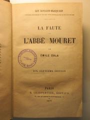 4 X 2844&lt;17&gt; : La Faute de l'Abbé Mouret (1879)