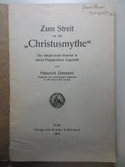 4 X 4520 : Zum Streit um die "Christusmythe" : das babylonische Material in seinen Hauptpunkten (1910)