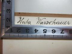 - (Warschauer, Herta), Von Hand: Autogramm; 'Herta Warschauer'. 