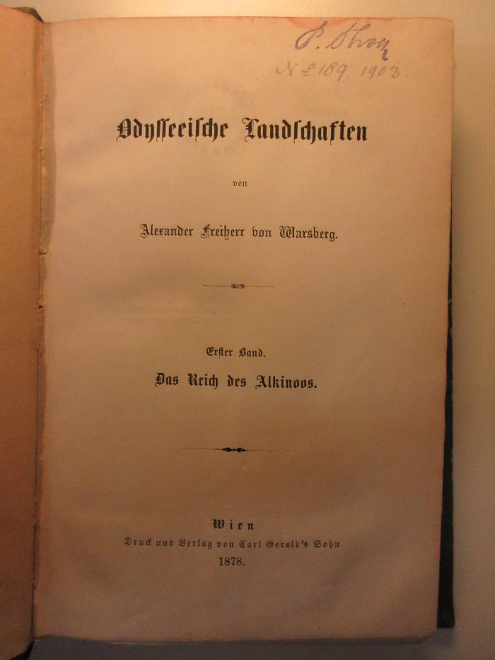 4 X 3327-1 : Das Reich des Alkinoos (1878)