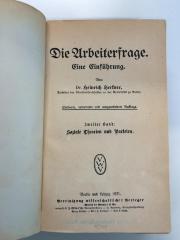 Ba 465 2 : Die Arbeiterfrage. Eine Einführung. Soziale Theorien und Parteien. (1921)