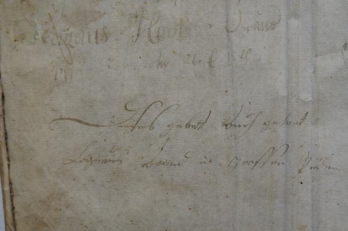 Asch7273 : ספר מנורת המאור (1773);- (Brand, Lazarus Herz), Von Hand: Name, Ortsangabe, Widmung; 'Dieses Buch gehehert 
Lazarus Brand in Großen Rüden'. 