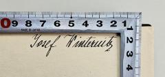 - (Winternitz, Josef), Von Hand: Autogramm; 'Josef Winternitz'. 