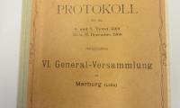 J Prot : Protokoll der am 6. und 7. Tewet 5669/30. u. 31. Dezember 1908 stattgehabten VI. General-Versammlung zu Marburg (Lahn) (1910)