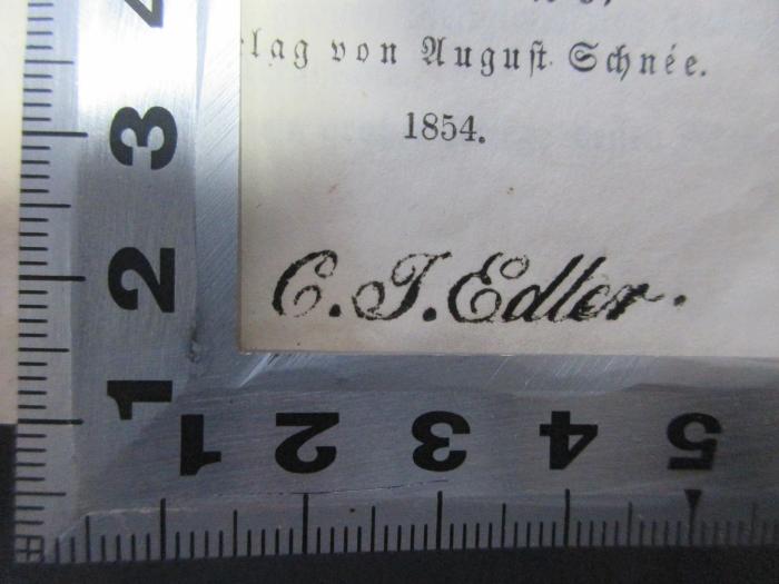 5 X 951 : Die Frauen der französischen Revolution (1854);- (Edler, C. J.), Stempel: Name; 'C. J. Edler.'. 