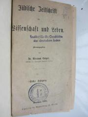 Z Gei 1 : Jüdische Zeitschrift für Wissenschaft und Leben (1862)