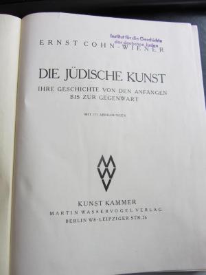 K Coh : Die Jüdische Kunst (1929)