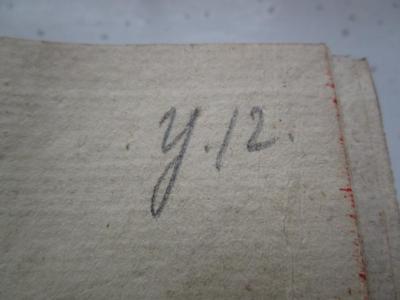  Der neue teutsche Merkur vom Jahre ... (1790-1801);- (Grosse Landesloge der Freimaurer von Deutschland), Von Hand: Signatur; 'y.12.'. 