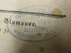 G46 / 247 (Kloster Schweiklberg. Bibliothek), Stempel: Name, Ortsangabe, Berufsangabe/Titel/Branche; 'Bibliothek des Missionsklosters Schweiklberg Vilshofen (Ndby.)'.  (Prototyp)