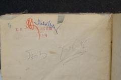 - (Ṭeiṭelboim, Yitsḥaḳ Shemuʾel ), Stempel: Name, Ortsangabe; 'I.S. Teitelbaum
C[...]iant
Trg. Lapus'. 