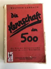 Ba 141 (ausgeschieden) : Die Herrschaft der 500. Ein Bild des parlamentarischen Lebens im neuen Deutschland. (1926)