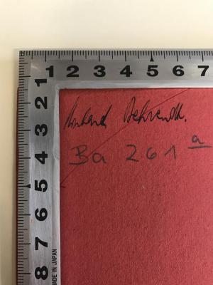 Ba 261 a (ausgeschieden) : Staat und Revolution. Die Lehre des Marxismus vom Staat und die Aufgaben des Proletariats in der Revolution (1926);- (Behrendt, Richard F.), Von Hand: Name; 'Richard [ggf. Wiland] Behrendt.'. 