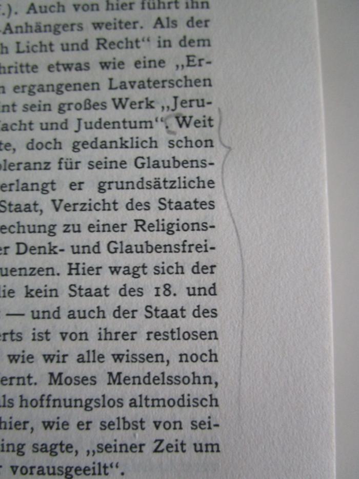 Hk; 42; 3.Ex.;: Der Mensch und das Werk : Zeugnisse / Briefe / Gespräche (1929);- (unbekannt), Von Hand: Annotation. 