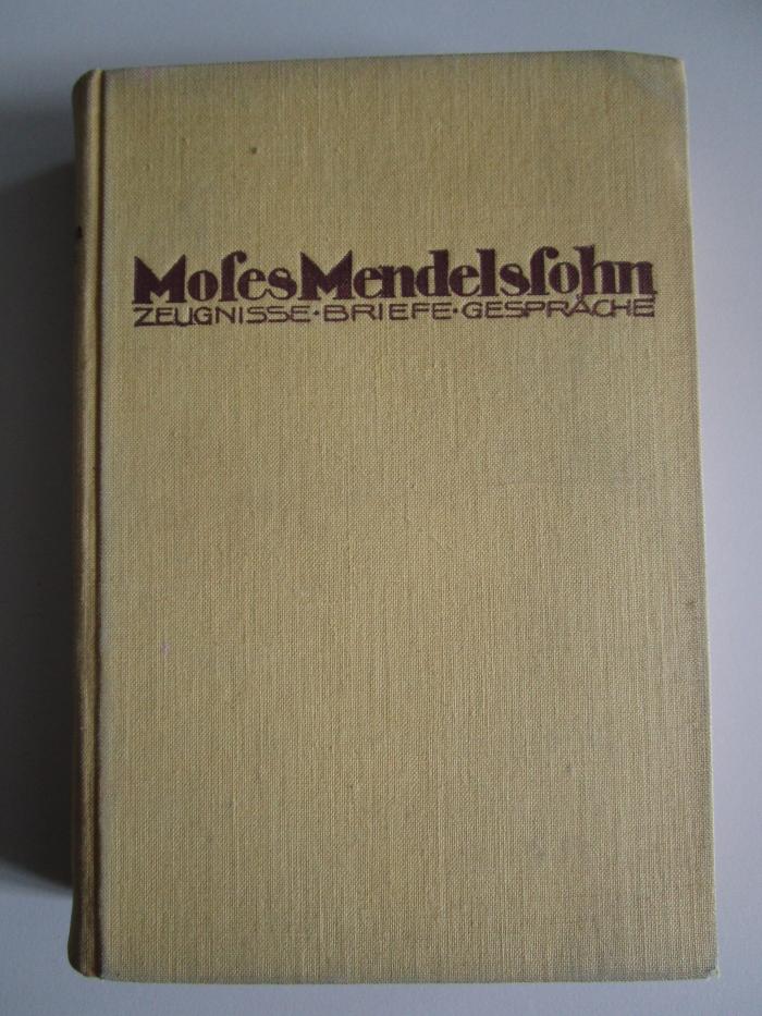 Hk; 42; 3.Ex.;: Der Mensch und das Werk : Zeugnisse / Briefe / Gespräche (1929)