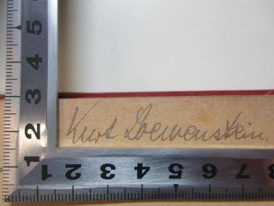 - (Loewenstein, Kurt), Von Hand: Autogramm; 'Kurt Loewenstein'. 