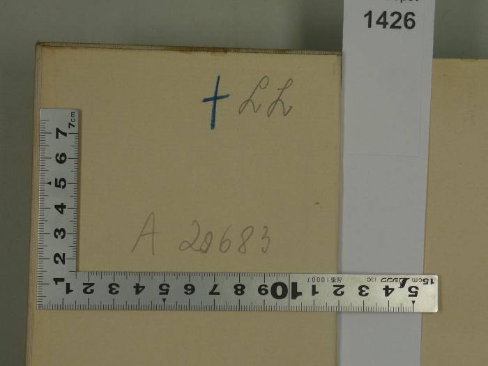 - (Reichsstelle für Sippenforschung (Berlin)), Von Hand: Nummer, Inventar-/ Zugangsnummer; 'A 20683'. 