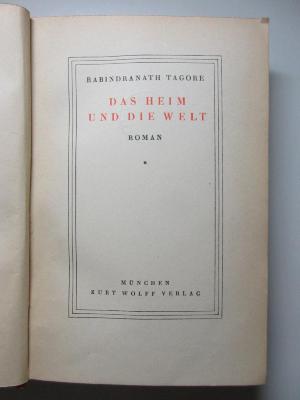 3 X 110&lt;101&gt; : Das Heim und die Welt (1920)