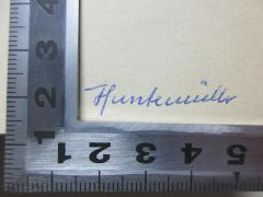 - (Huntemüller, H.), Von Hand: Autogramm; 'Huntemüller'. 