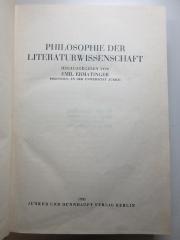 6 I 1 : Philosophie der Literaturwissenschaft (1930)