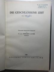 6 C 46 : Die geschlossene Zeit (1928)