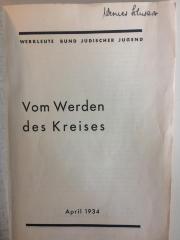 Rara 3417 : Vom Werden des Kreises (April 1934)