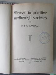 LB 44000 R773 : Woman in primitive motherright societies (1931)
