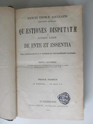 BN 2543 Q1.1885 : S. Thomae Aquinatis doctoris angelici quaestiones disputatae  (1885)