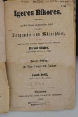 BD 3636 CHA : Igeres Bikores. Ein Beitrag zur historischen Kritik in Betreff der Targumin und Midraschim (1853)