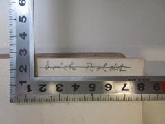 - (Boldt, Erich), Von Hand: Name; 'Erich Boldt [durchgestrichen]'. 